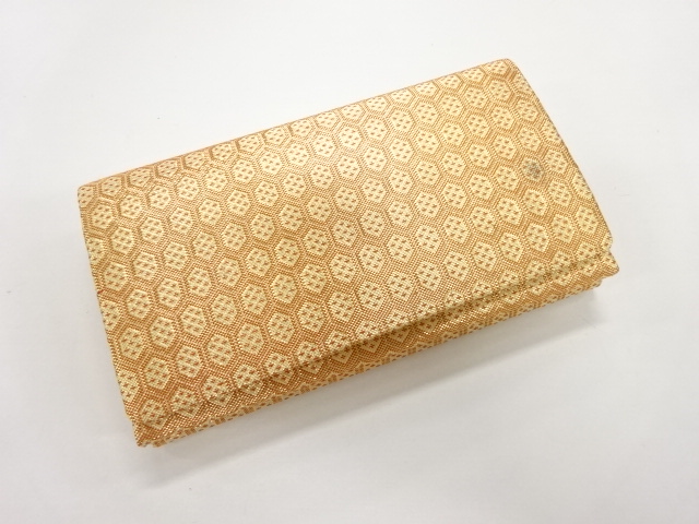 リサイクル　佐賀錦亀甲模様織出し和装バッグ